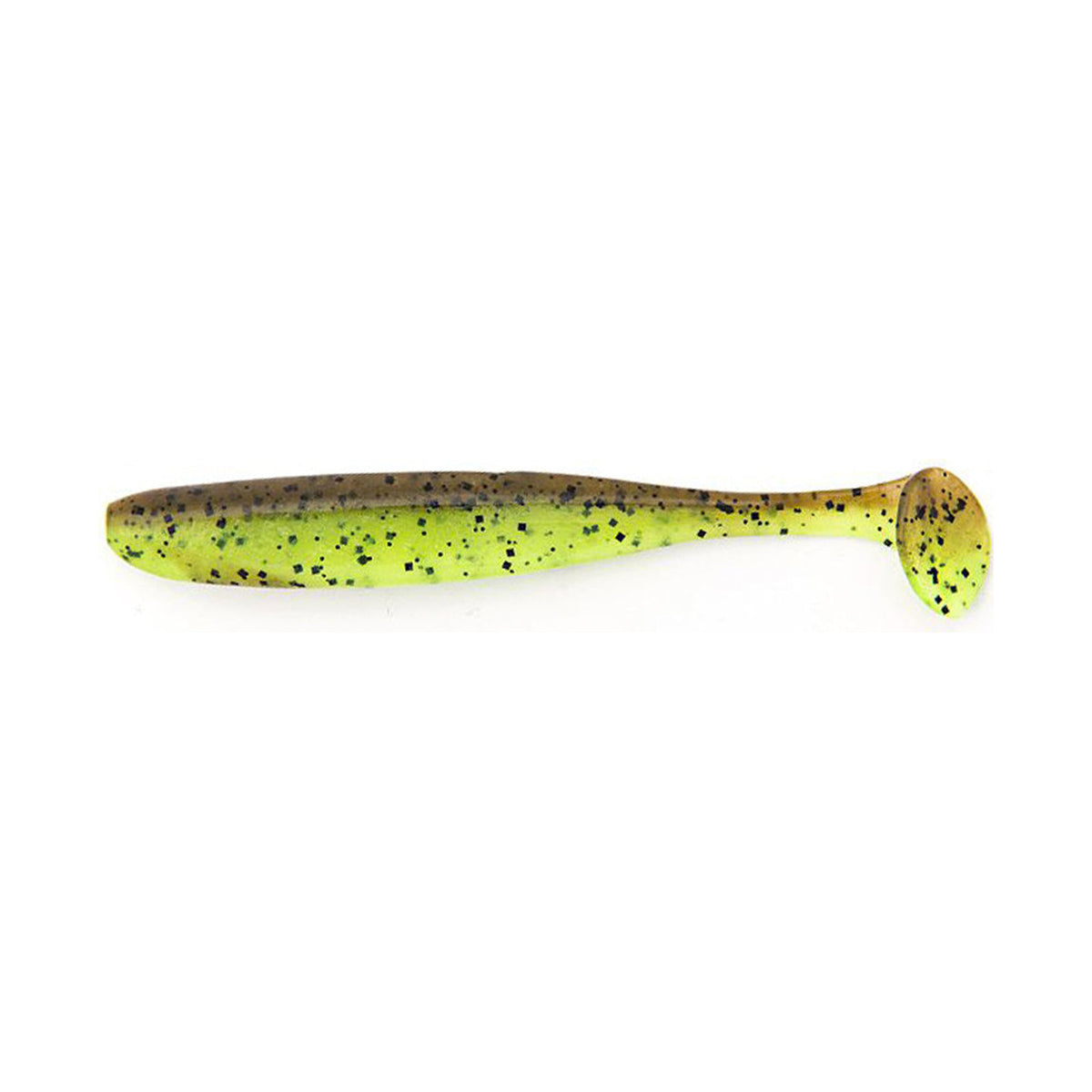 Keitech Easy Shiner 3" — Green Pumpkin / Chartreuse